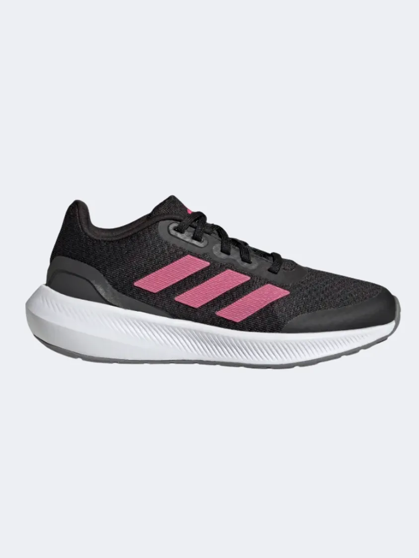 Adidas Falcon 3 Sport Lace Gs-Girls Running Shoes Black/Pink