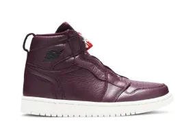 Air Jordan Wmns Air Jordan 1 Retro High Zip 'Bordeaux' Sneakers, Red