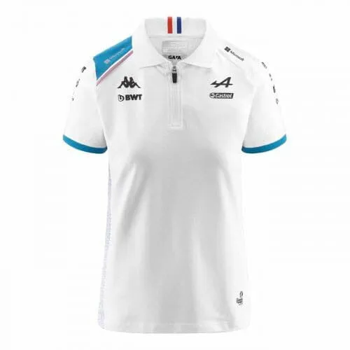 Alpine Racing F1 2023 Women's Team Polo Shirt- Black/White/Blue