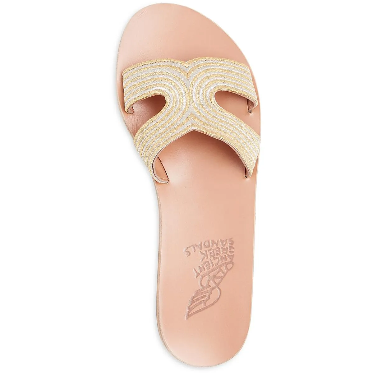 Ancient Greek Sandals Womens Kentima Leather Flip-Flop Slide Sandals