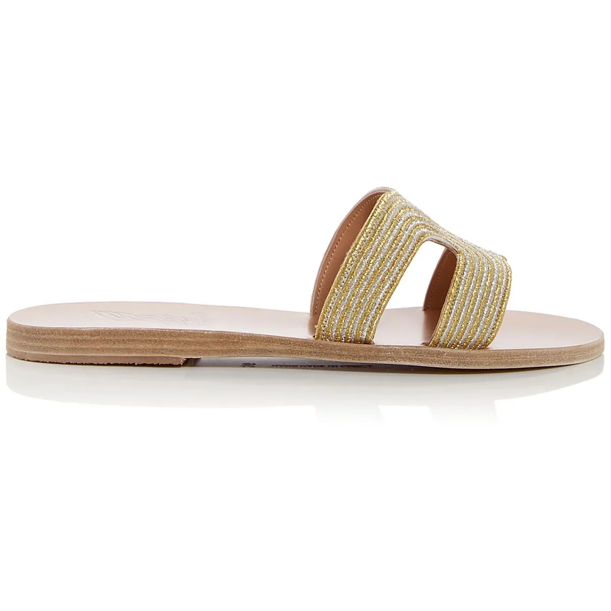 Ancient Greek Sandals Womens Kentima Leather Flip-Flop Slide Sandals