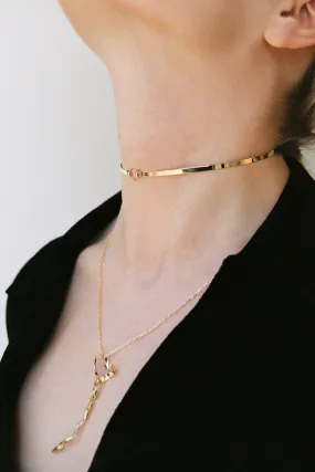 Band gold choker