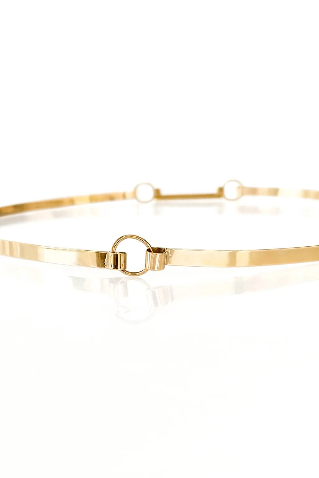 Band gold choker