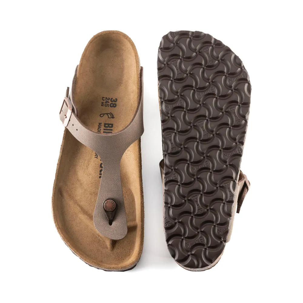 Birkenstock Women's Gizeh Birkibuc Thong Sandal in Mocha