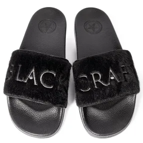 Blackcraft Faux Fur - Premium Pool Slides