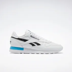 Classic Leather Shoes White/Black/Radiant Aqua