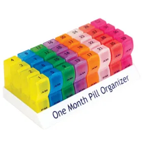 Colourful One Month Pill Organiser