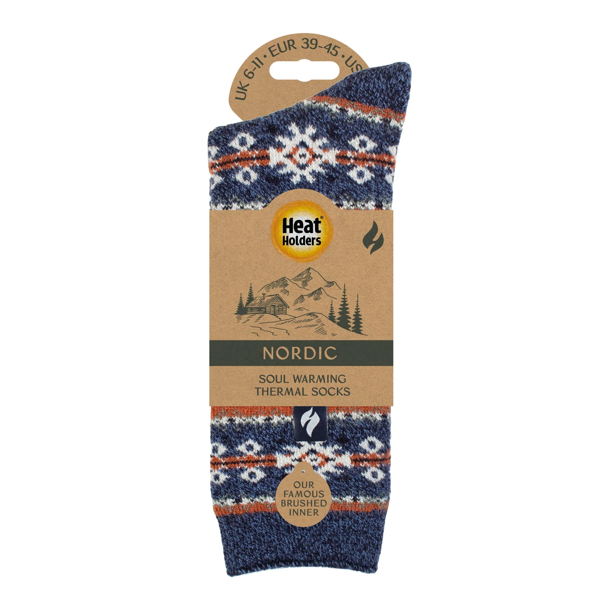 Mens Lite Nordic Thermal Socks - Denim