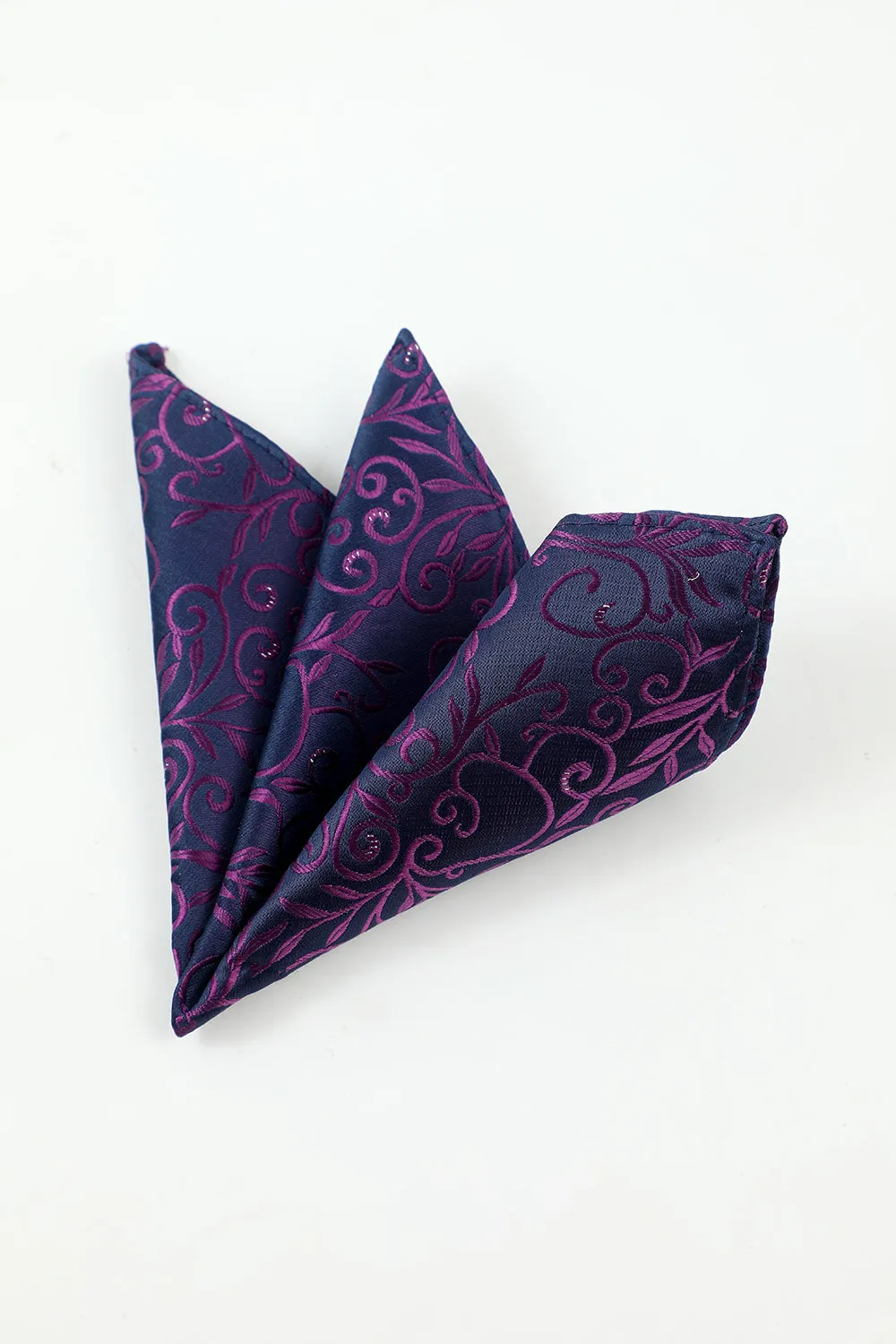 Men's Purple Jacquard 5-Piece Accessory Set Tie and Bow Tie Pocket Square Flower Lapel Pin Tie Clip