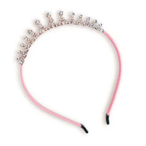 Rhinestone Tiara Headband - Pink