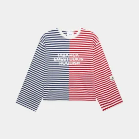 Rouguish Navy Striped LS